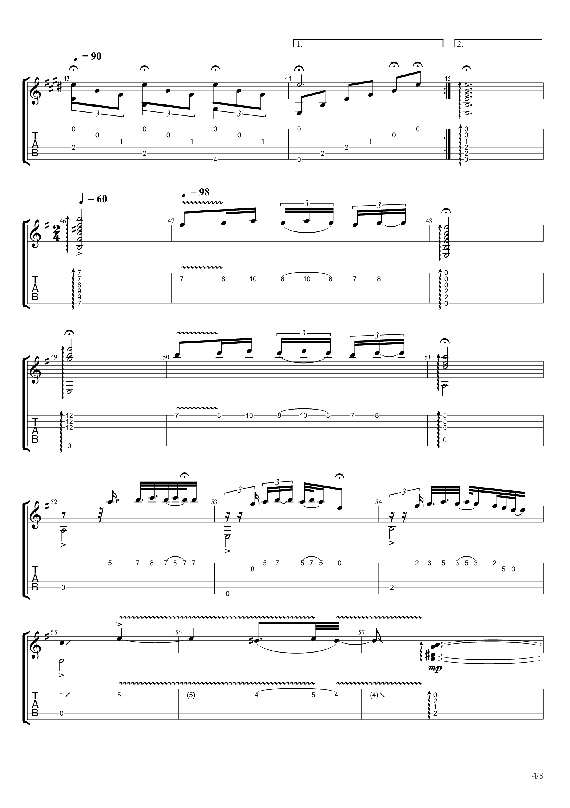 爱的罗曼史吉他谱4