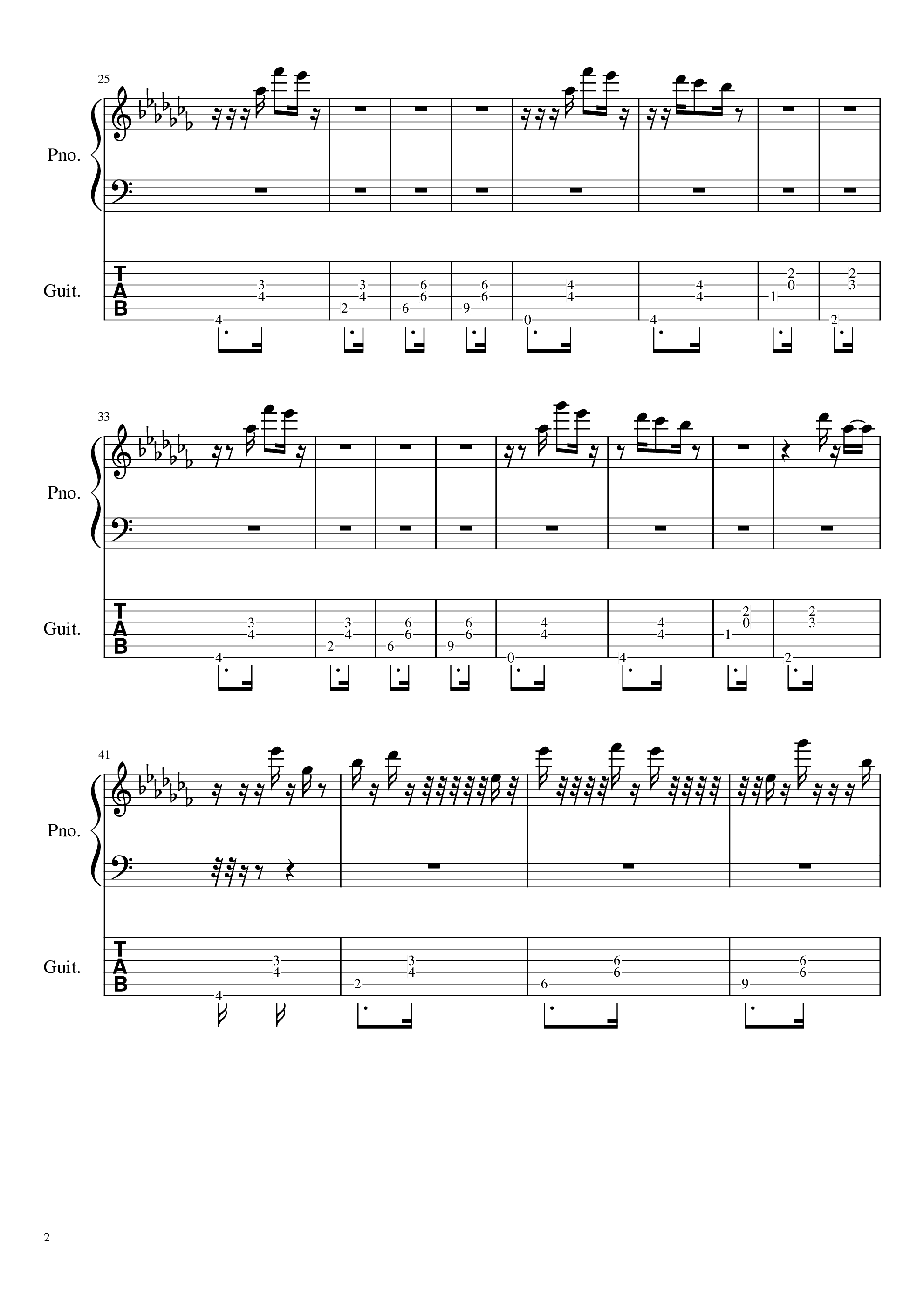 The Girl From Back Then吉他谱2