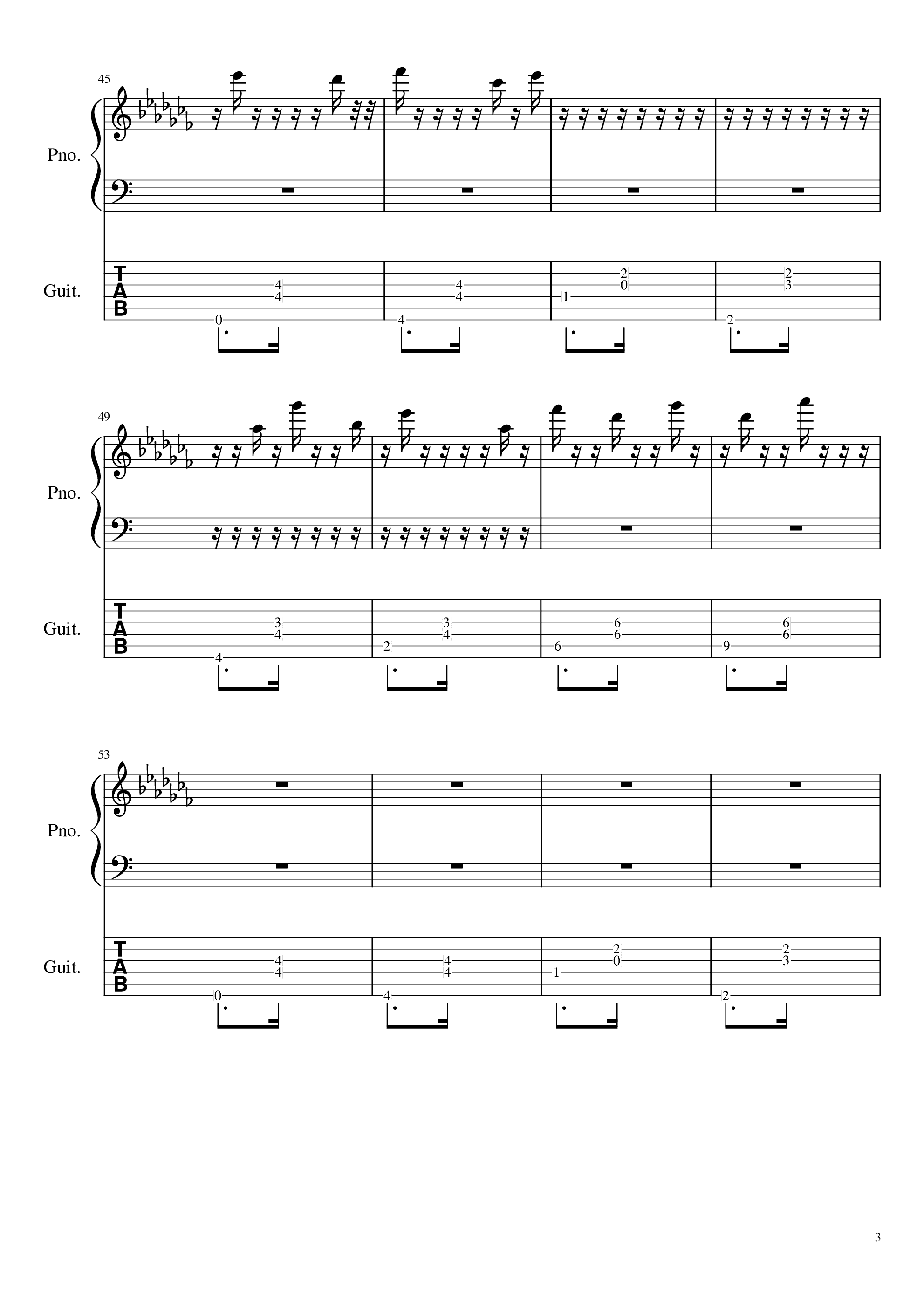 The Girl From Back Then吉他谱3