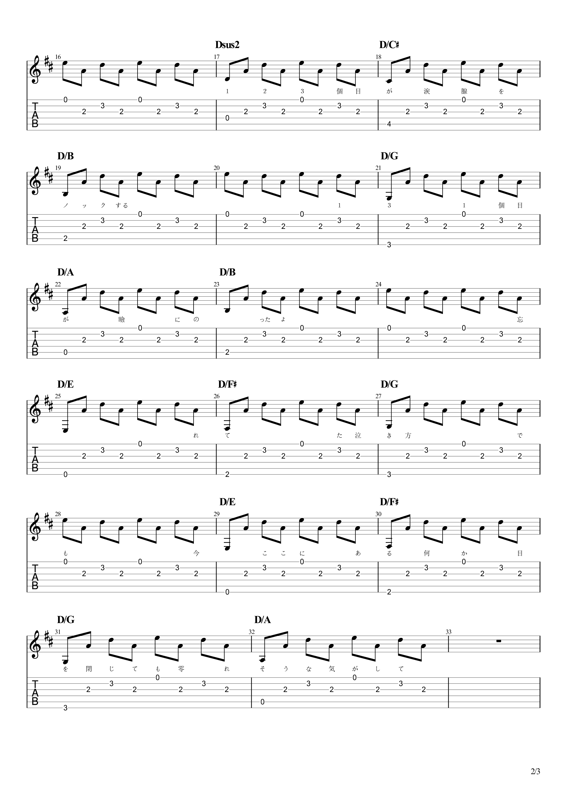 25号染色体吉他谱2