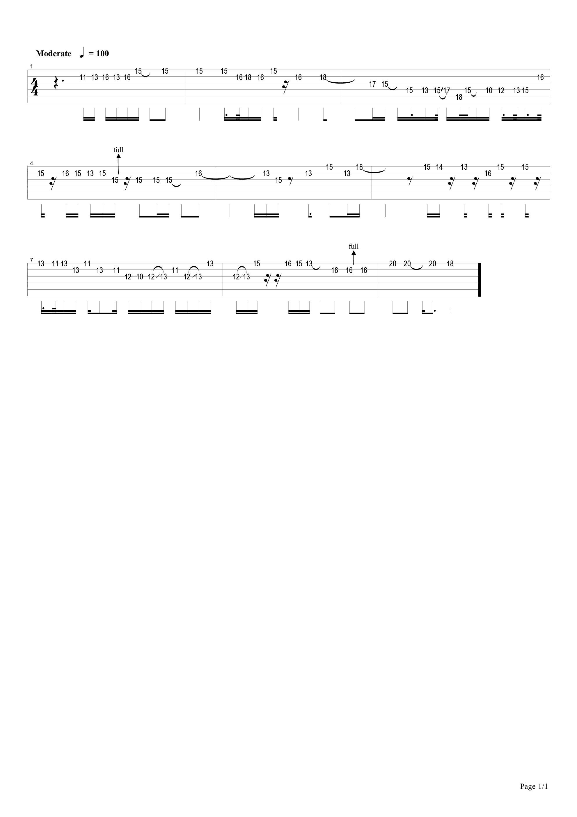 彩虹的约定-群星（电吉他solo）吉他谱1