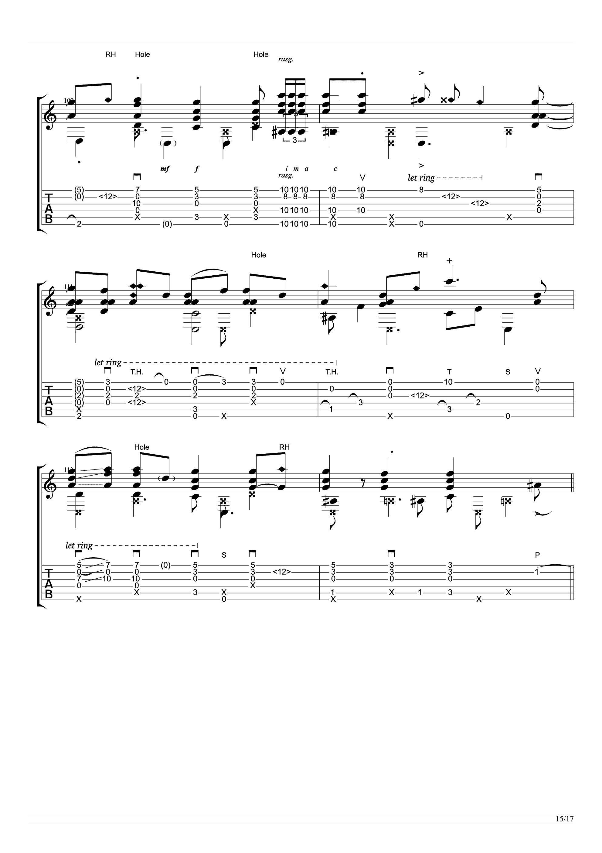 somebody that i used to know吉他谱15