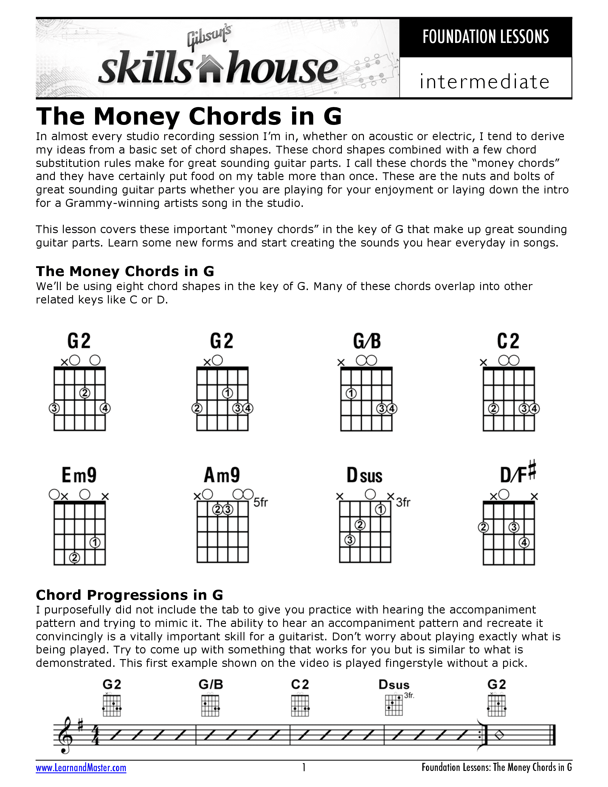G和弦变种（让你的G和弦更好听）吉他谱1