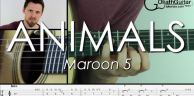 Animals - Maroon 5 - 指弹 吉他教学 & 吉他谱
