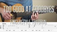 Sam Smith - Too Good At Goodbyes - 指弹 吉他教学 (lesson) by Mattias Krantz